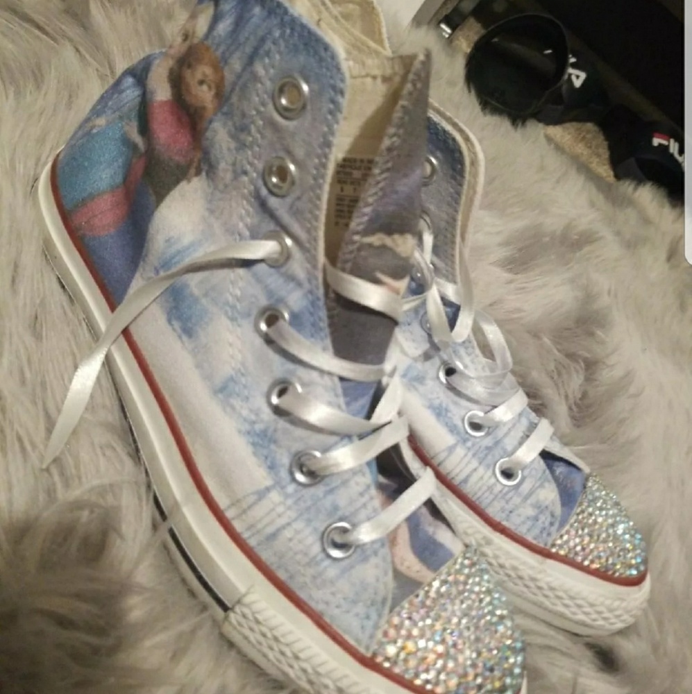 Custom made disney frozen converse